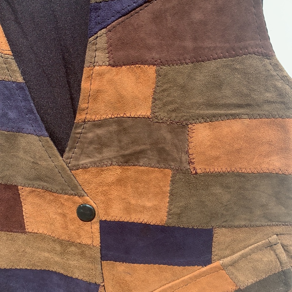 UNIONBAY Multicolor Patchwork Vest - image 8